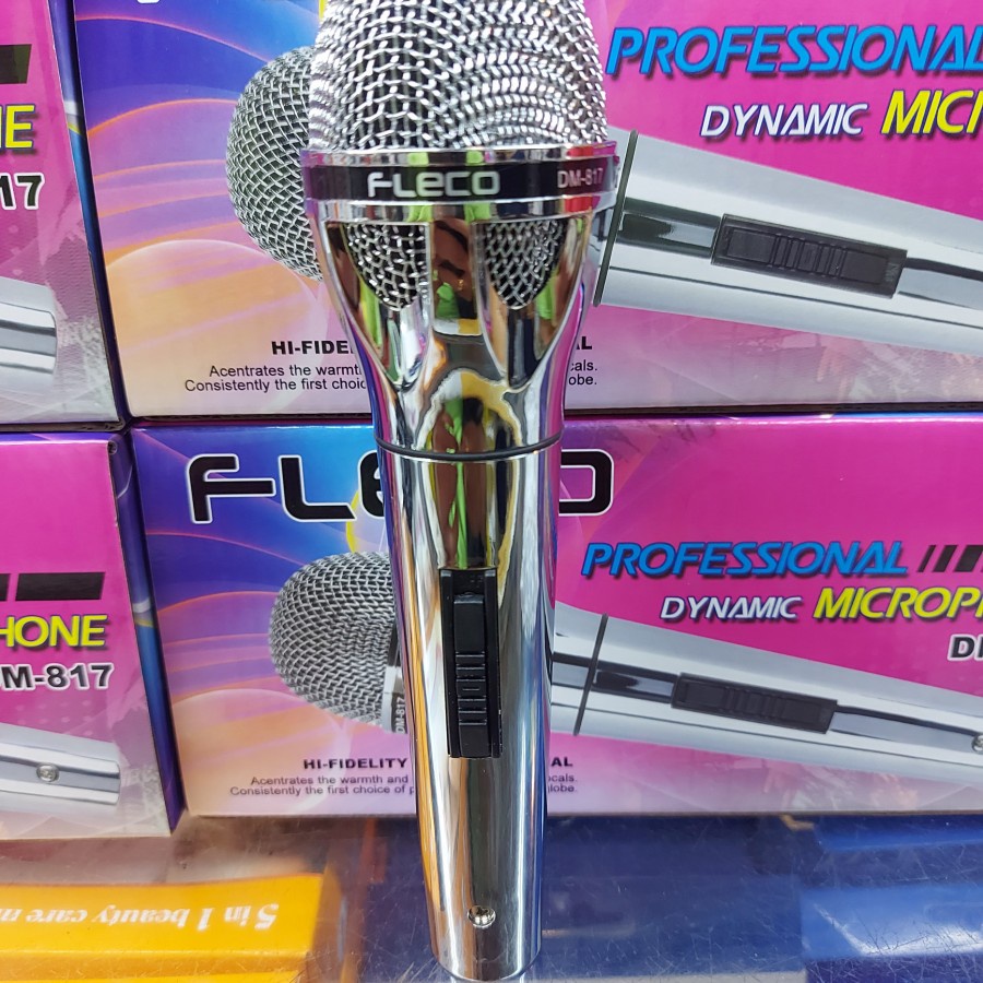 Microphone Kabel Fleco DM-817 Mic Kabel Fleco 817 - Mic Karaoke Murah