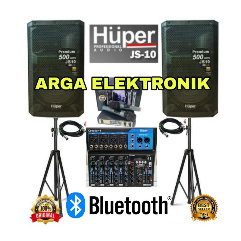 paket aktif speaker huper js10 mixer huper paket sound system