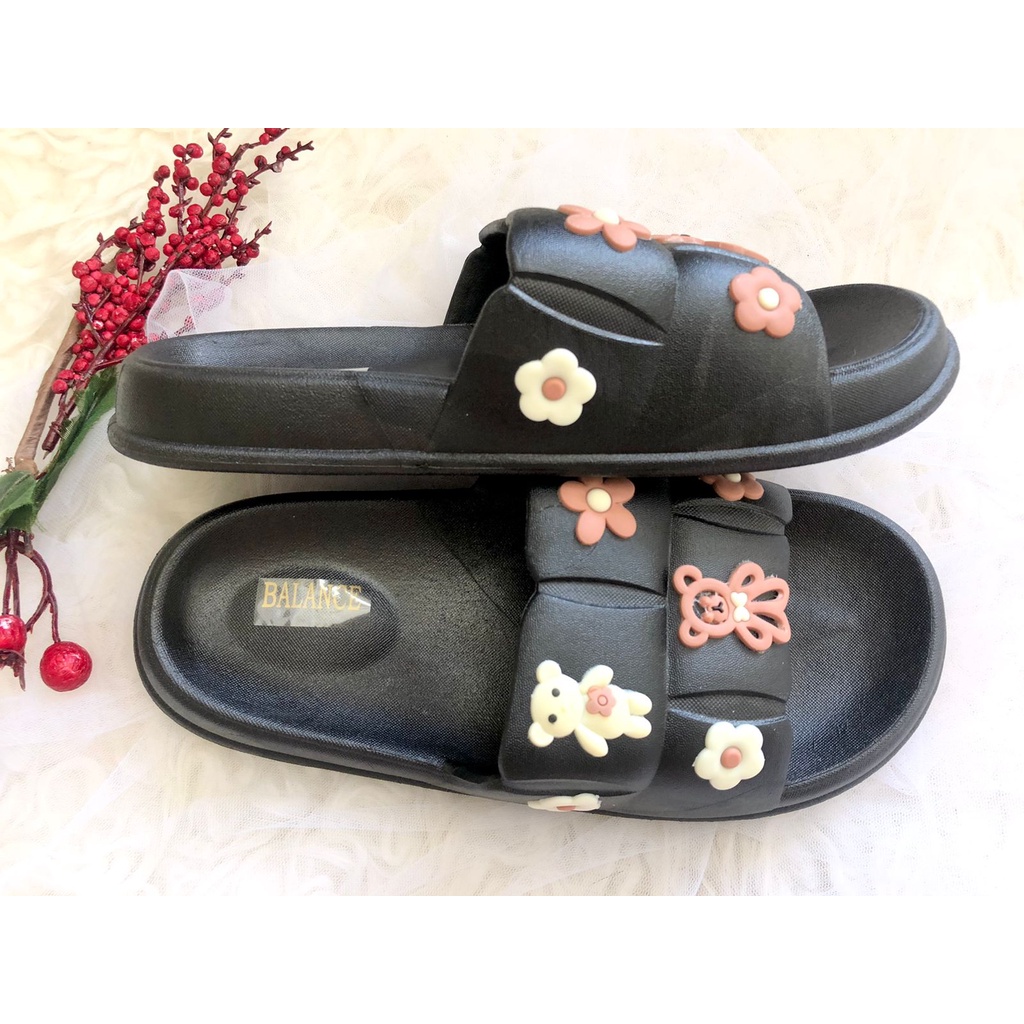 Sandal Jelly Selop Wanita Perempuan Import Beruang Balance 6608