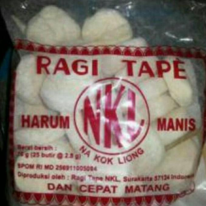 

Ragi Tape NKL 1 Pack Besar/ 1 Bal ( Isi 25 Bungkus) PRODUK TERBATAS Kode 1087