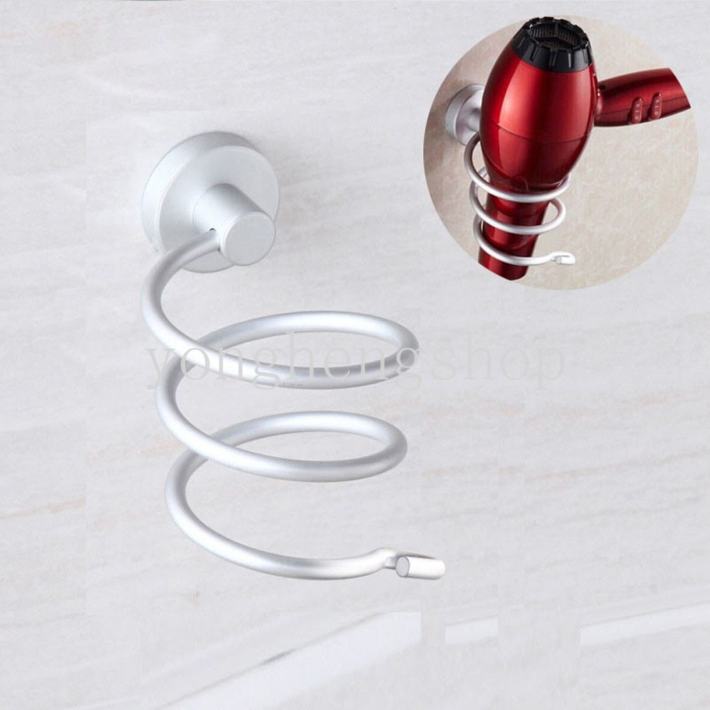 Rak Holder Hair Dryer Bahan Aluminum Untuk Kamar Mandi