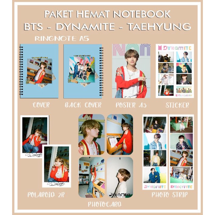 

[TANPA PO] PAKET HEMAT NOTEBOOK 11IN1 KPOP BTS - DYNAMITE - ISI 50