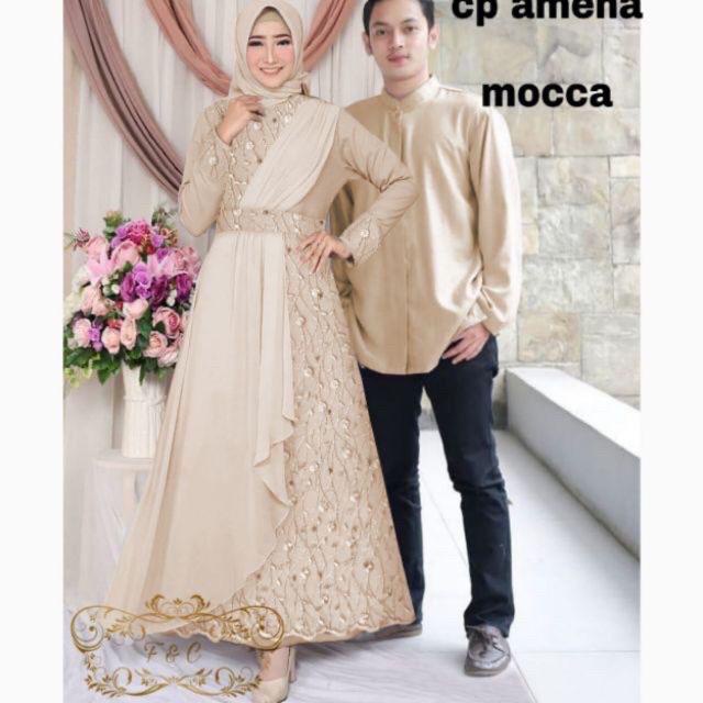 VGN SET COUPLE AMENA / SETELAN COUPLE GAMIS / BAJU COUPLE / GAMIS COUPLE / COUPLE PESTA