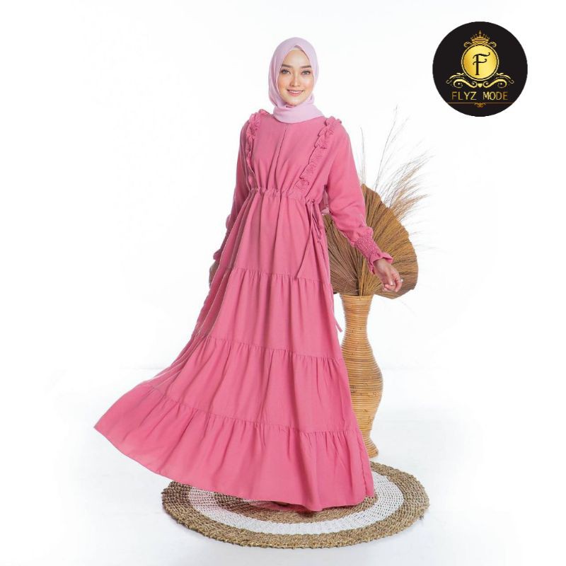 Gamis Wolly Atika Maxi Busui Friendly