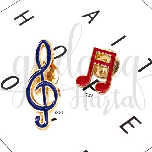 Pin Music Note Bros Tas Model Tangga Nada Lagu Simple GH 208011