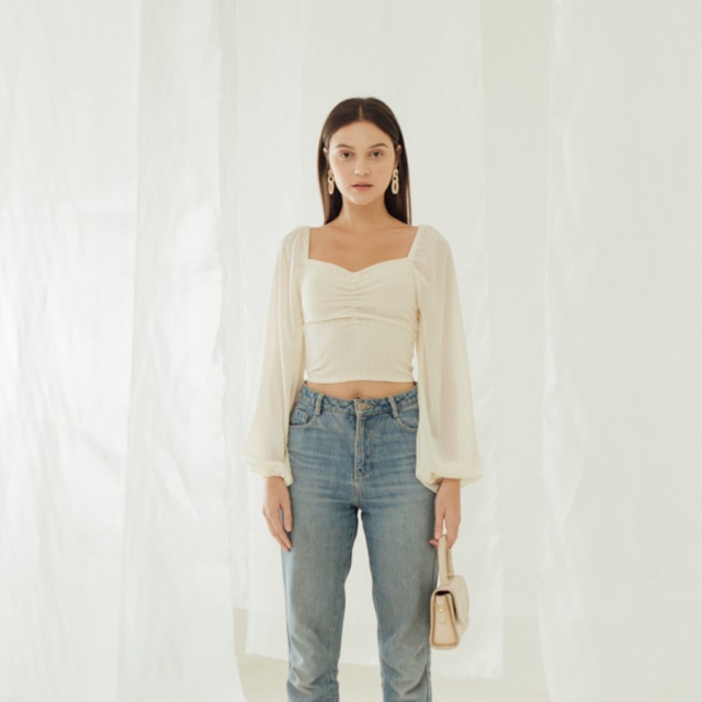 Oudre Leona Top in Beige size M/L