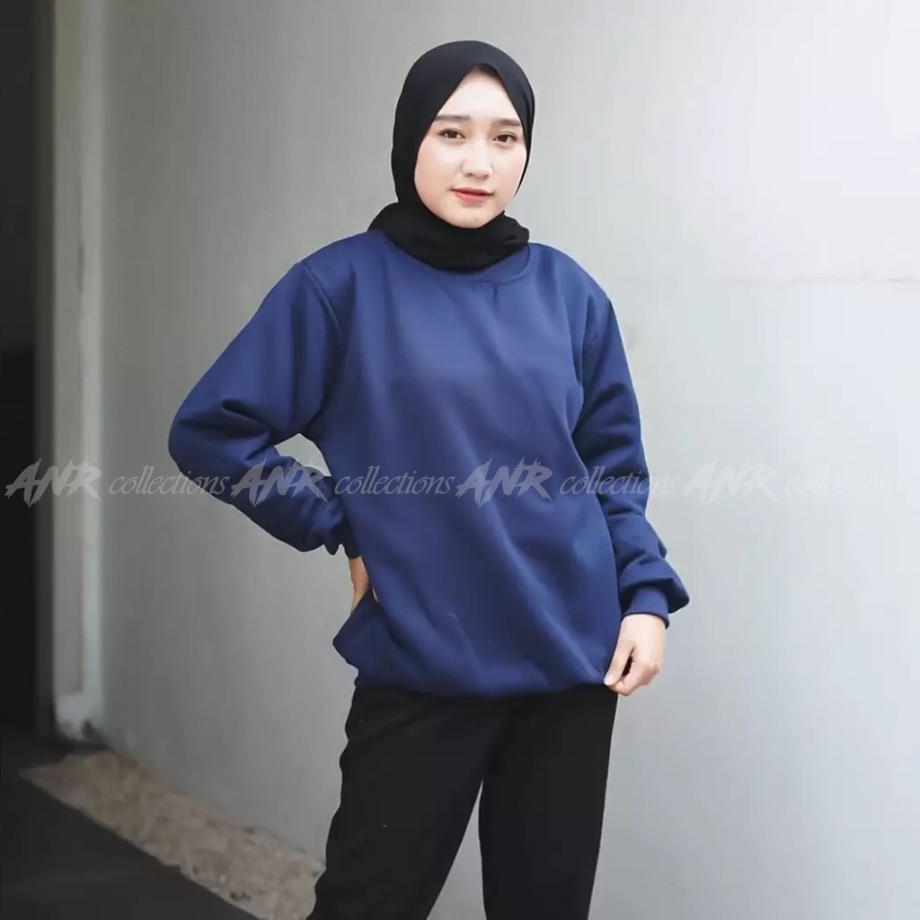 SWEATER BASIC OBLONG POLOS WANITA / Cewek Murah Berkualitas Promo