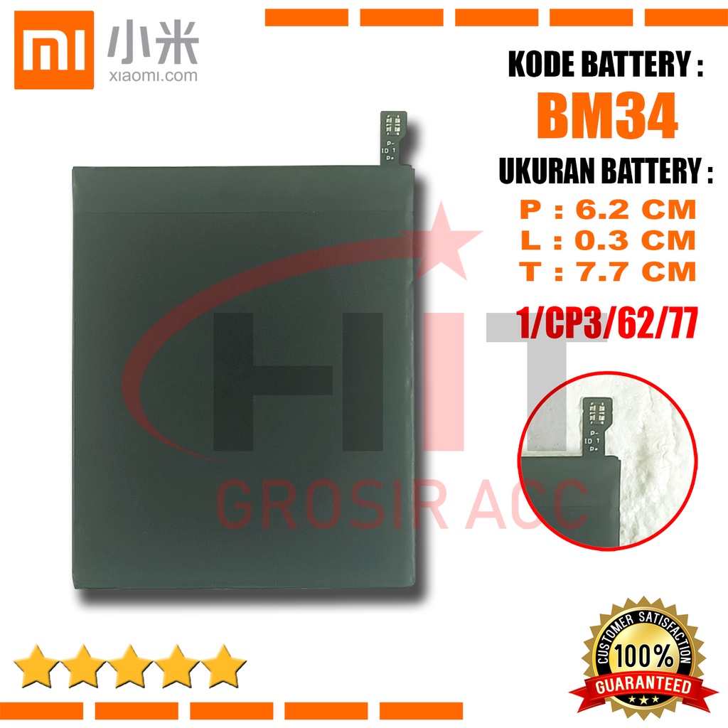 Baterai Battery Original XIAOMI BM34 , BM-34 ( MI Note Pro )