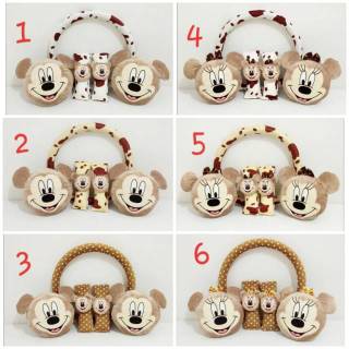 Set bantal headrest sandaran kepala jok leher mobil boneka Set bantal headrest sandaran kepala jok leher mobil boneka