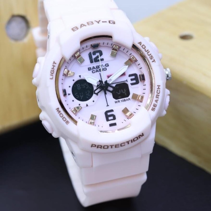 REAL PIC !!!!! JAM TANGAN WANITA BABY G BA 230 DUAL TIME, JAM TANGAN SPORT ANTI AIR