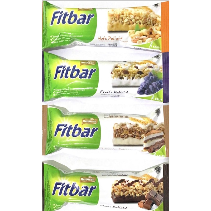 

Big Sale Fitbar Multigrain Choco delight / Tiramisu / Fruit delight / Nut 22gr Big Sale