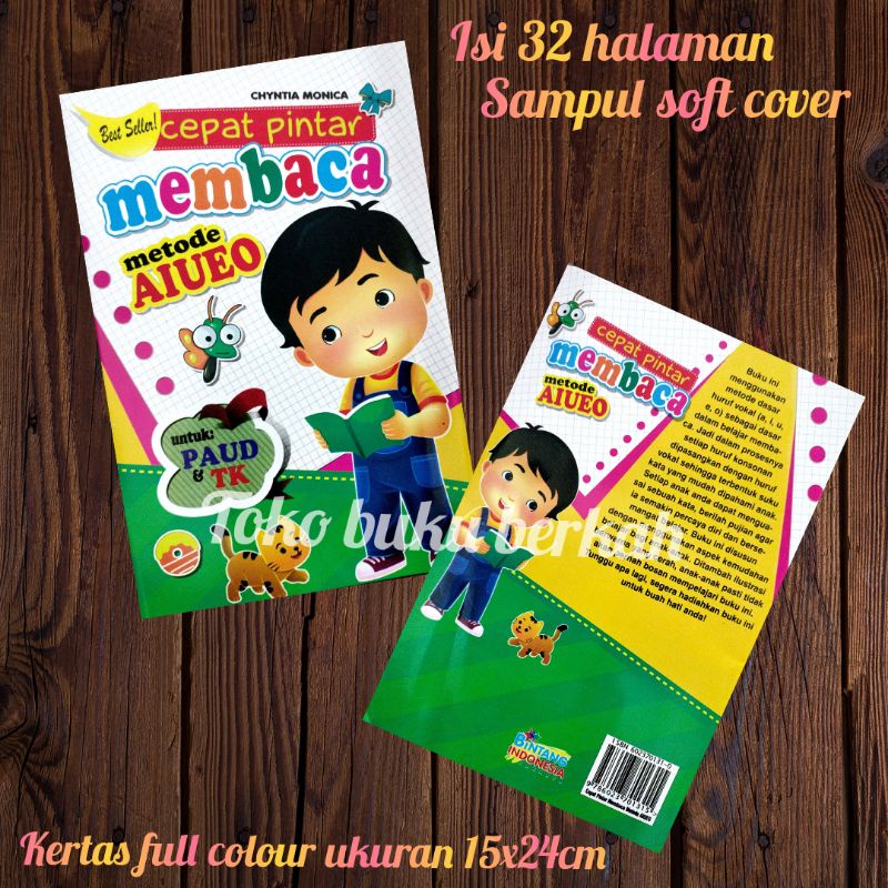 buku cepat pintar membaca metode AIUEO (15x24cm)