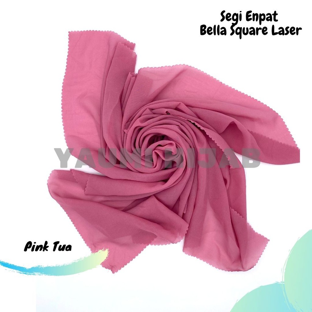 Bella Square Laser Jilbab Segi Empat Polycooton Premium 110 x 110 CM