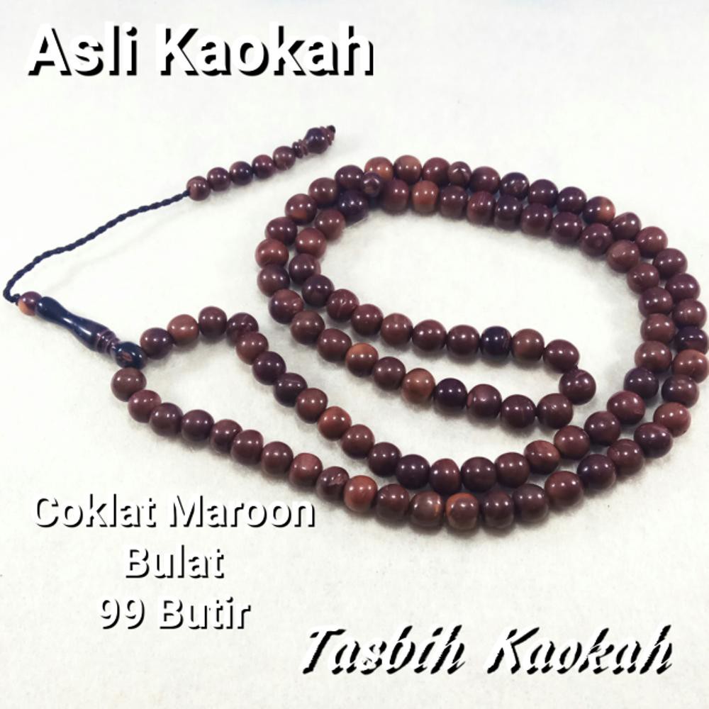 TASBIH KAYU ASLI KAOKAH KAUKAH KOKKA KAOKA KOKAH ASLI ISTANBUL TURKI MODEL BULAT 99BUTIR