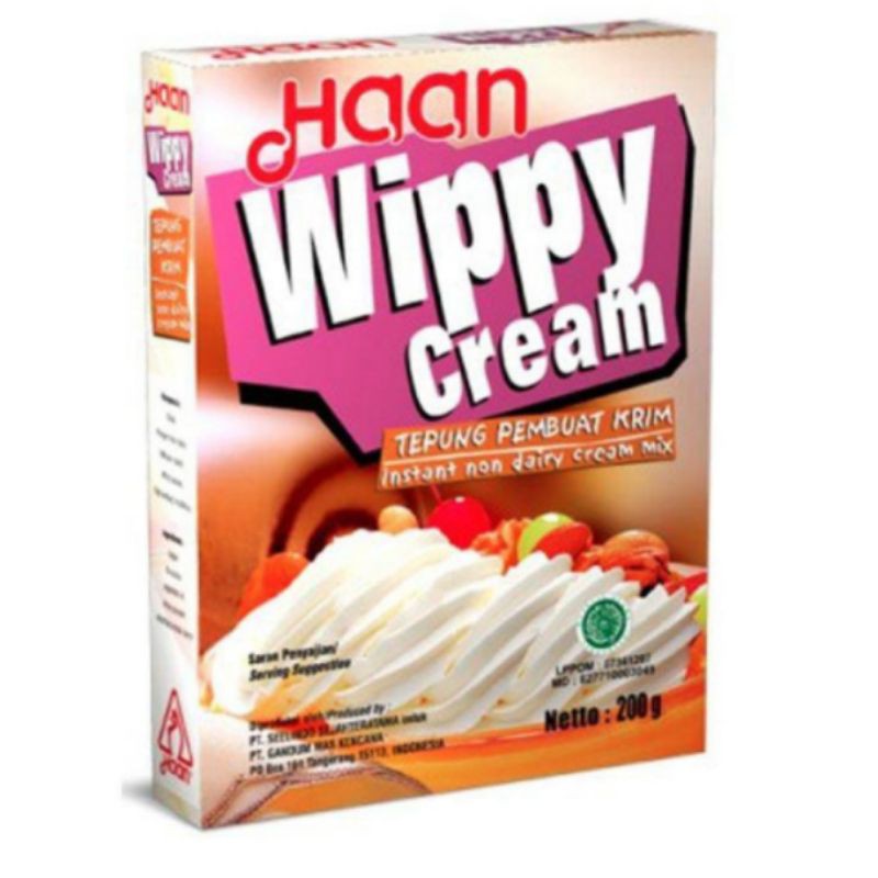 

Promo Wippy Cream Haan Wipping Cream Wippy bubuk Haan 200gr