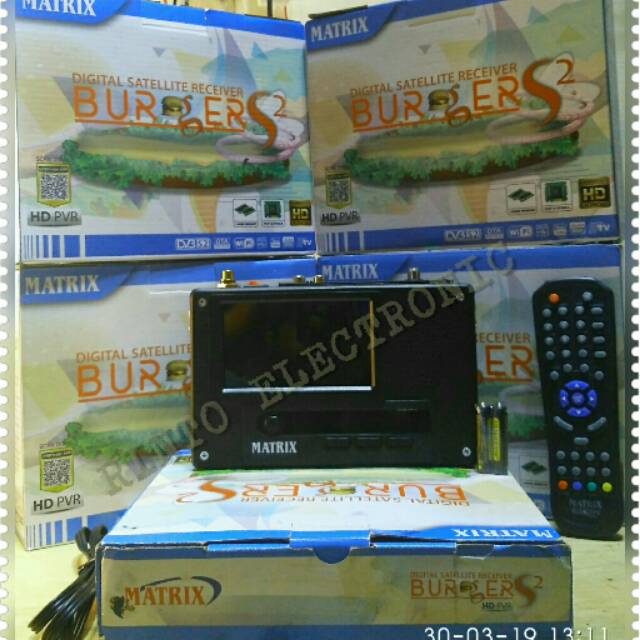 Satfinder rakitan MATRIX BURGER S2 MPG4 HD 8 MB Batre, Listrik, dan Aki 12v