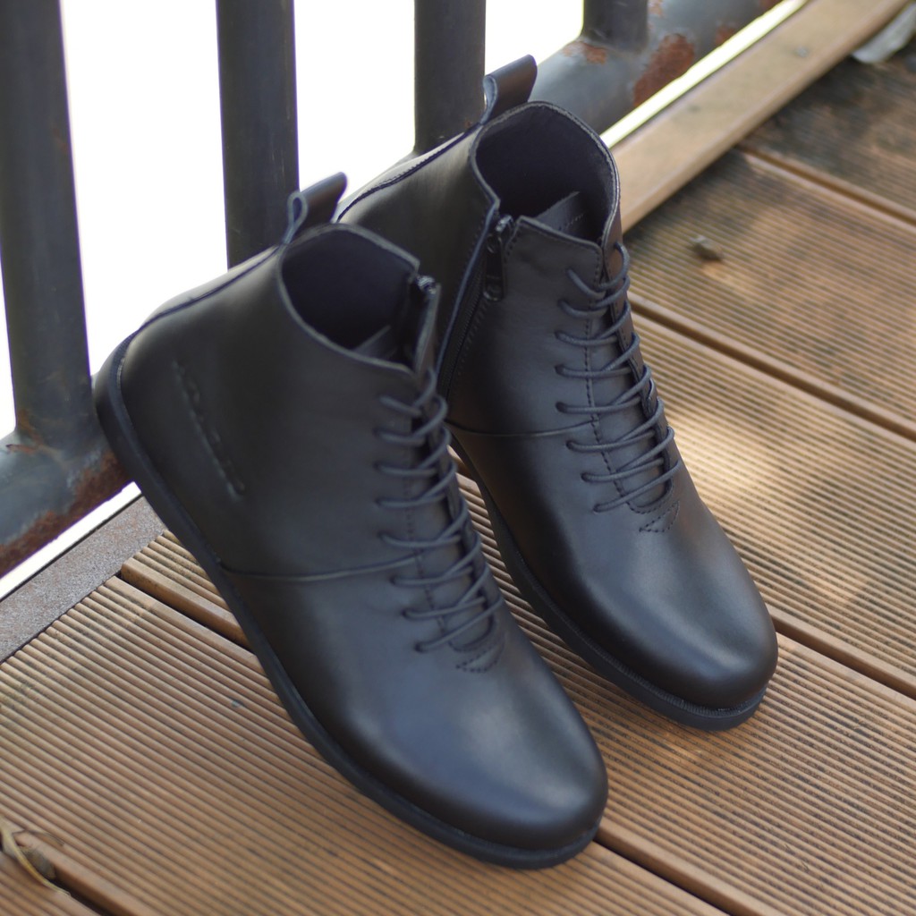 SVERKER BLACK (KULIT ASLI) |ManNeedMe x Greata| Sepatu Boots Pria ORIGINAL