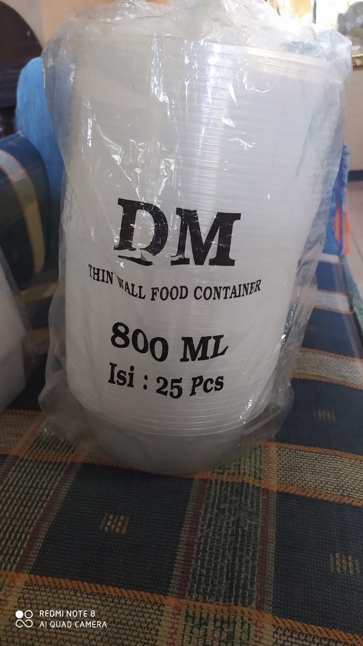 Thinwall Mangkok 800ml Rou / Thinwall Mangkok Tebal / Thinwall Box Mangkok Microwave