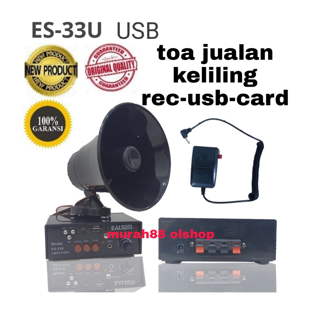 speaker toa jualan keliling ealsem es-33u bisa  usb