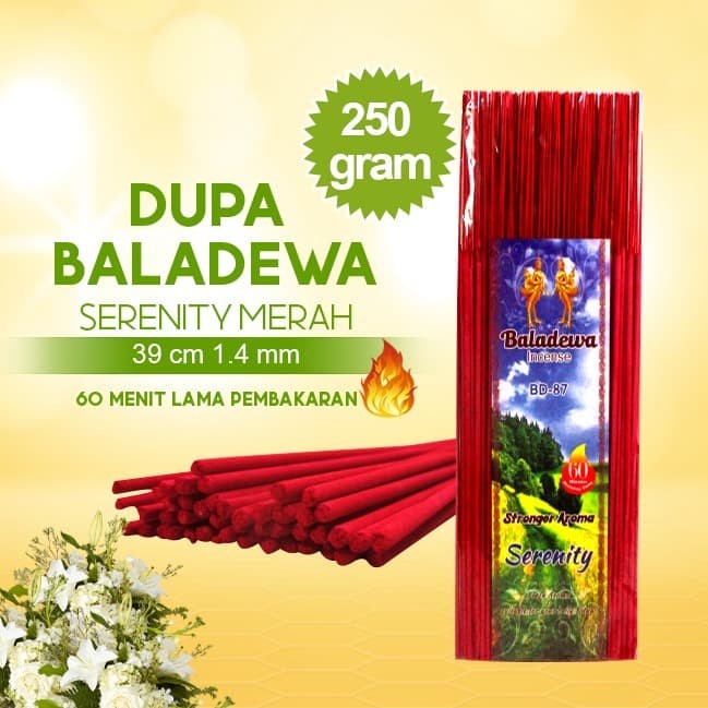 Dupa/ Hio Wangi Harum Baladewa 39 cm 250 gram Merah 1.4 mm