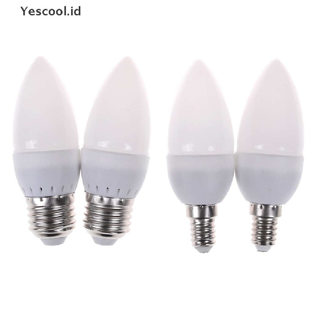 (Yescool) 1pc Lampu Bohlam 8-Led E14 E27 Warna Warm White Untuk Chandelier