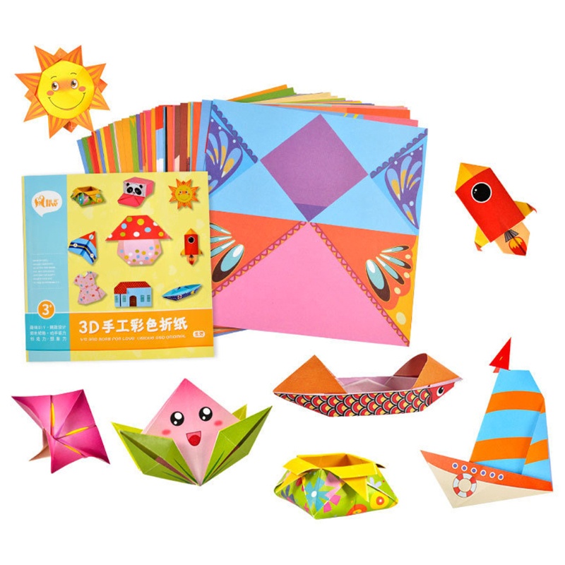 Mary 54pcs DIY Origami Paper Craft Kit Untuk Anak Pemula Perlengkapan Pesta Kerajinan Tangan Interaktif &amp; Accs Classroom Pr