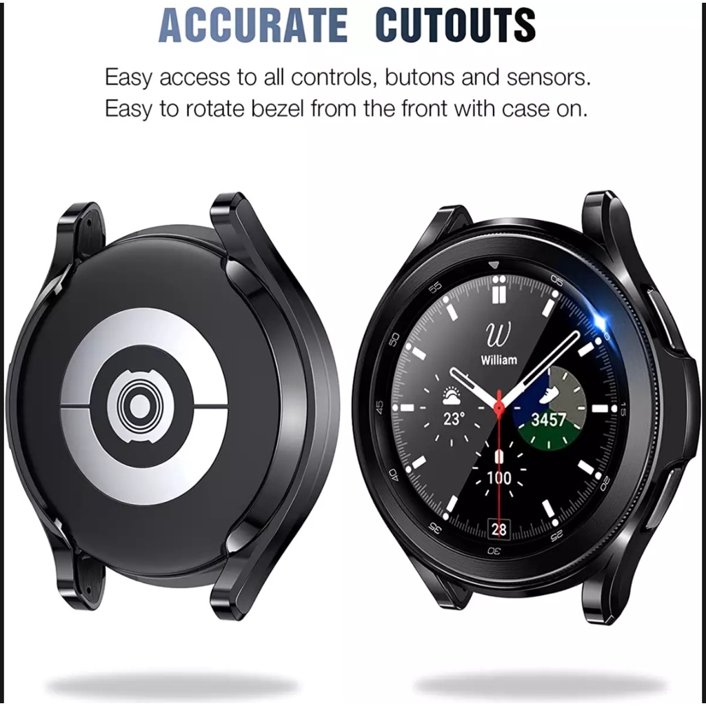 Silicone Bumper Samsung Galaxy Watch 4 Classic 42mm 46mm Case Cover