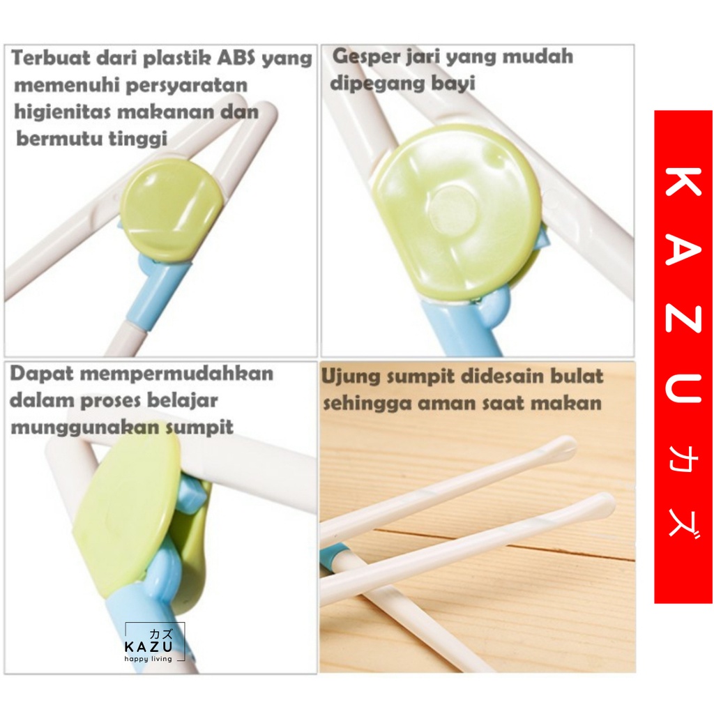 KAZU KBK145 Sumpit Anak Belajar Latihan Makan Training Chopstick Kids