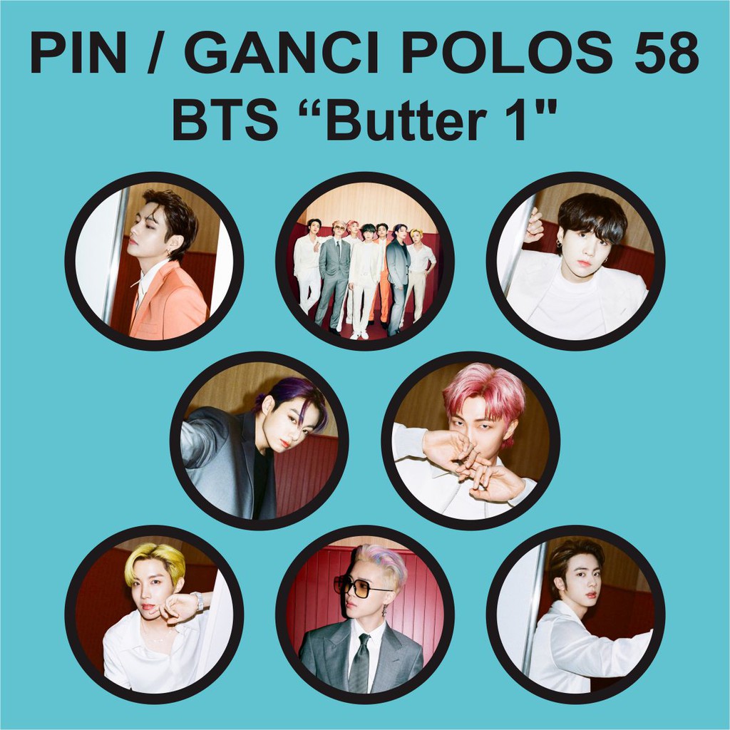 PIN / GANTUNGAN KUNCI POLOS 58 MM - BTS BUTTER