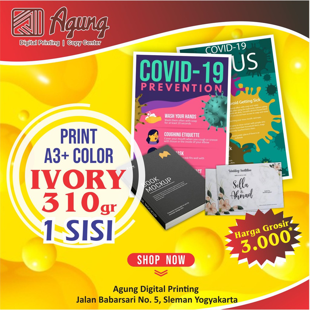 

KERTAS IVORY ATAU ART CARTON 310gsm ( 1 Muka ) UKURAN CETAK A3+ 32 x 48 cm