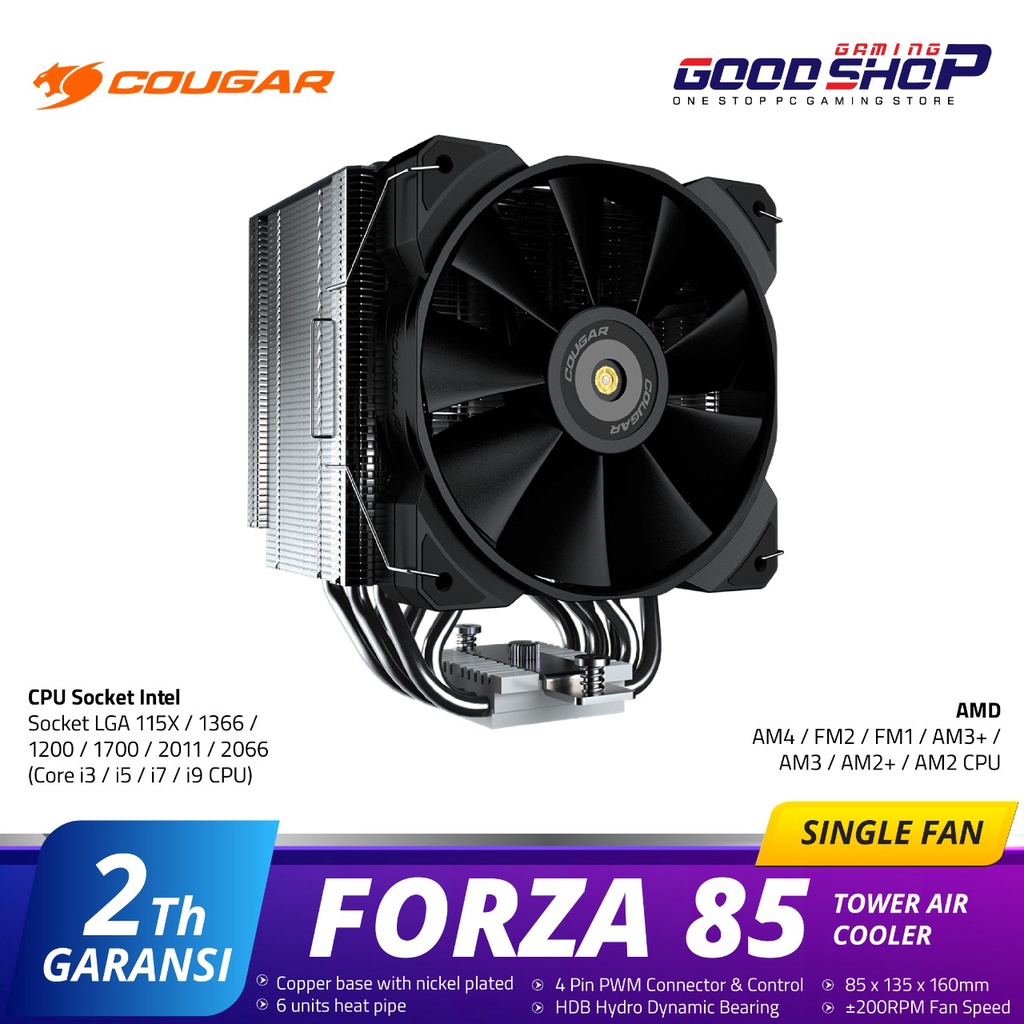 Cougar Forza 85 Single Tower Air Cooler