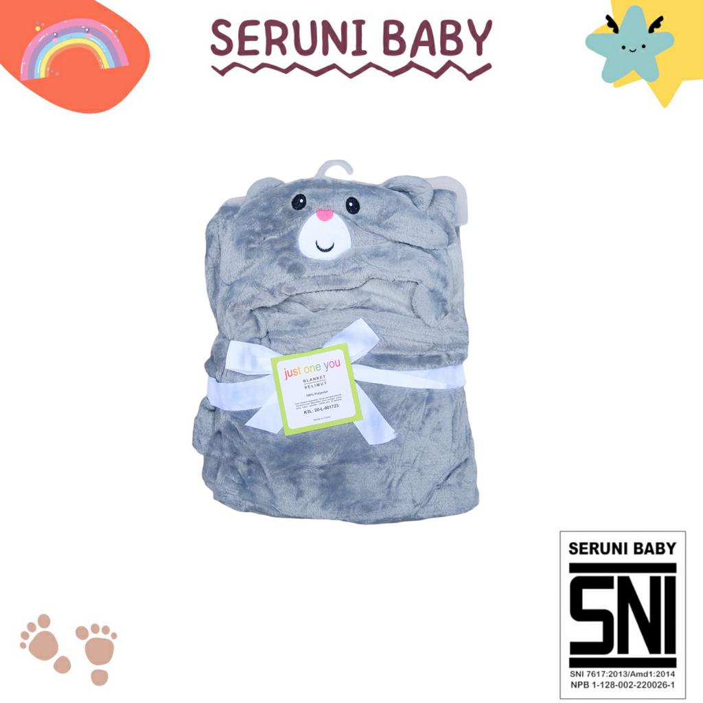 Selimut Bayi Karakter Fleece / Selimut Bayi Topi Boneka 3D