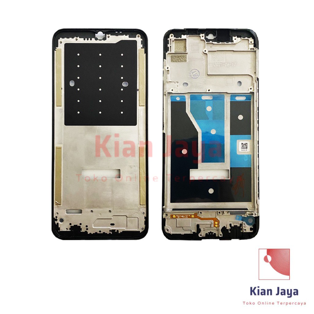 Middle Frame LCD Handphone Realme C20 / C21 Tulang Casing Tatakan Bezel Bazel Hp