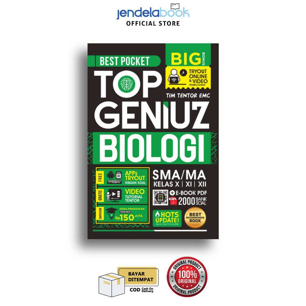 Kls 10 11 12 SMA Best Pocket Top Geniuz Biologi Fisika Kimia Matematika-Biologi