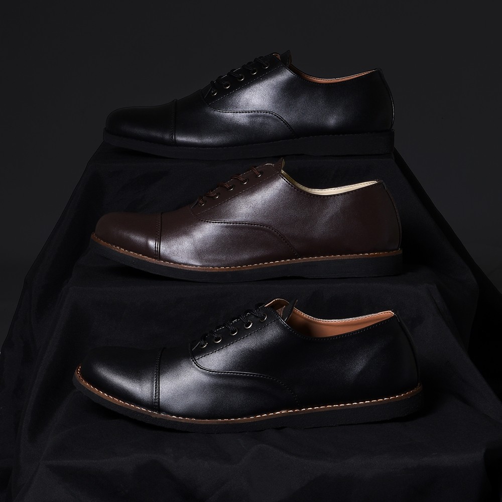 OXFORD FULL BLACK |ManNeedMe x Monday| Sepatu Pantofel Pria Formal ORI