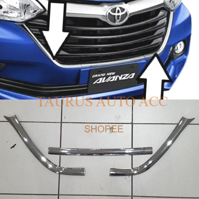 Jual List Grille Grill Bumper Depan Grand New Avanza Crome Shopee Indonesia