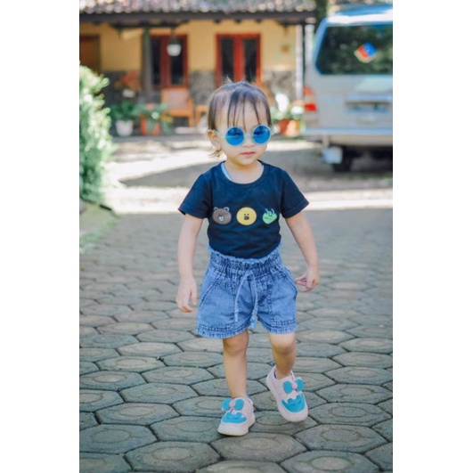 HOTPANTS  JEANS ANAK PEREMPUAN SNOW WASH USIA 1 -7 TAHUN