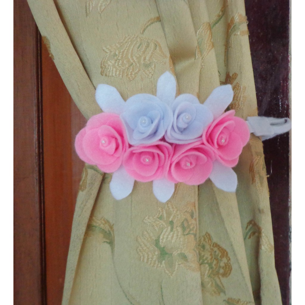 ikat gorden flanel bunga enam hordeng