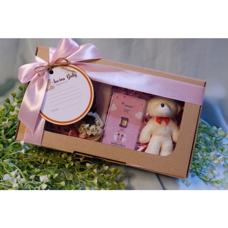 Hampers | Hampers baby | emas antam | hampers emas | Kado emas mulia | baju baby | selimut bayi | ka