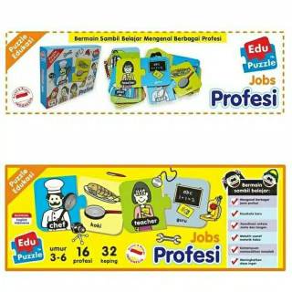 Kartu Edukasi Profesi Job / Flashcard edufun pekerjaan / Flash Card