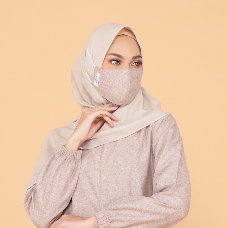 MASKER HEADLOOP 3PLY KATUN MADINAH MASKER HIJAB