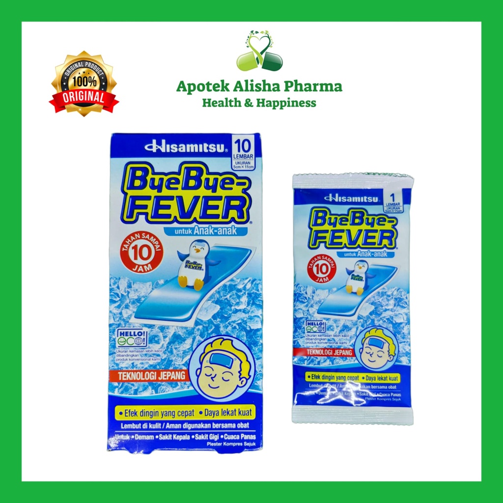 BYEBYE FEVER CHILD Sachet-Byebye Fever Anak Plester Kompres Panas Demam Anak/Bye bye Fever Anak