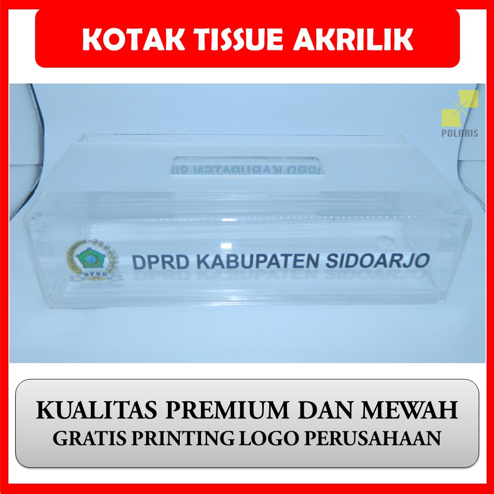 TEMPAT TISSUE AKRILIK KOTAK TISU ACRYLIC WADAH TISSUE TRANSPARAN BOX TISSUE
