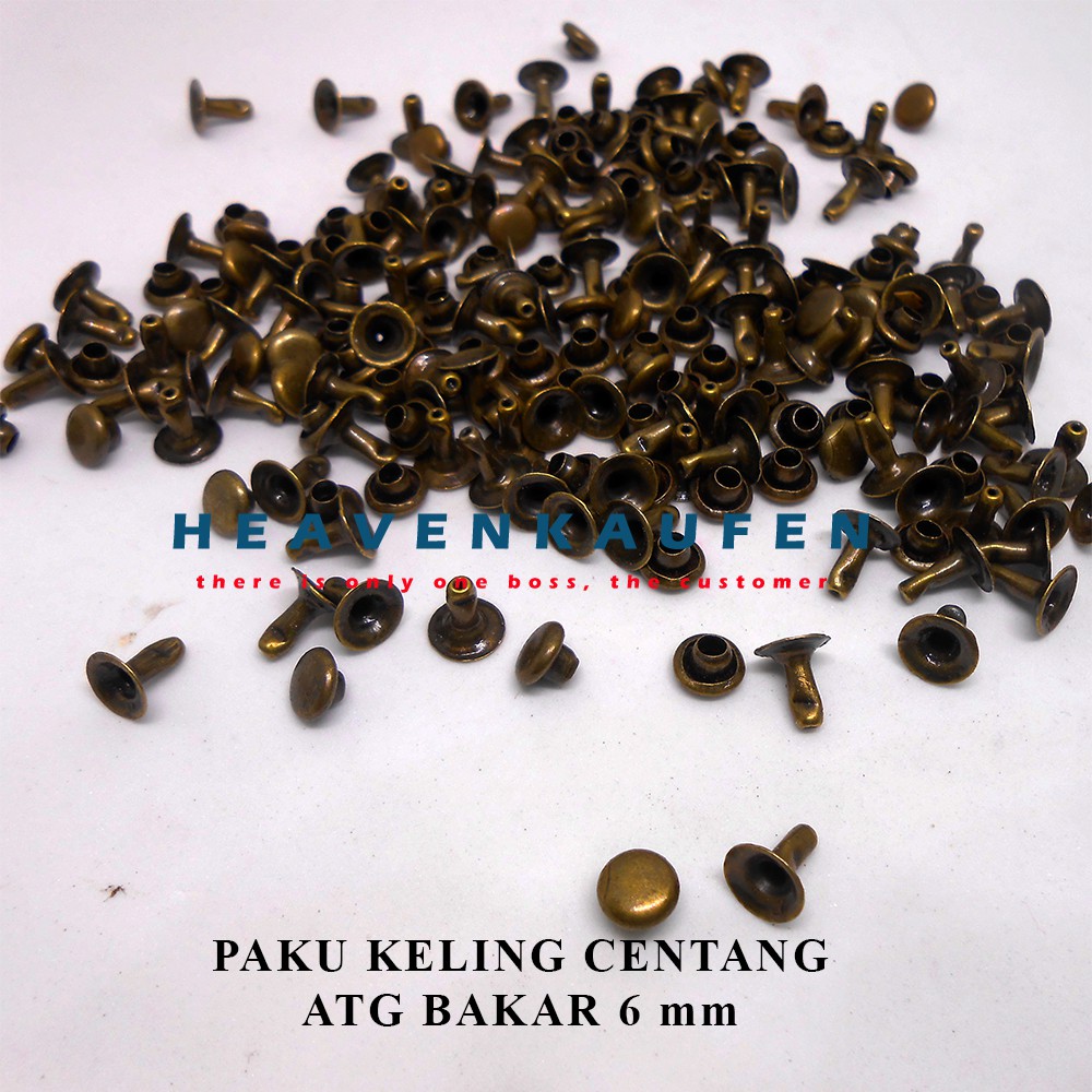 Paku Keling Centang 6 mm ATG Bakar Harga Per Pack isi 50 Pasang