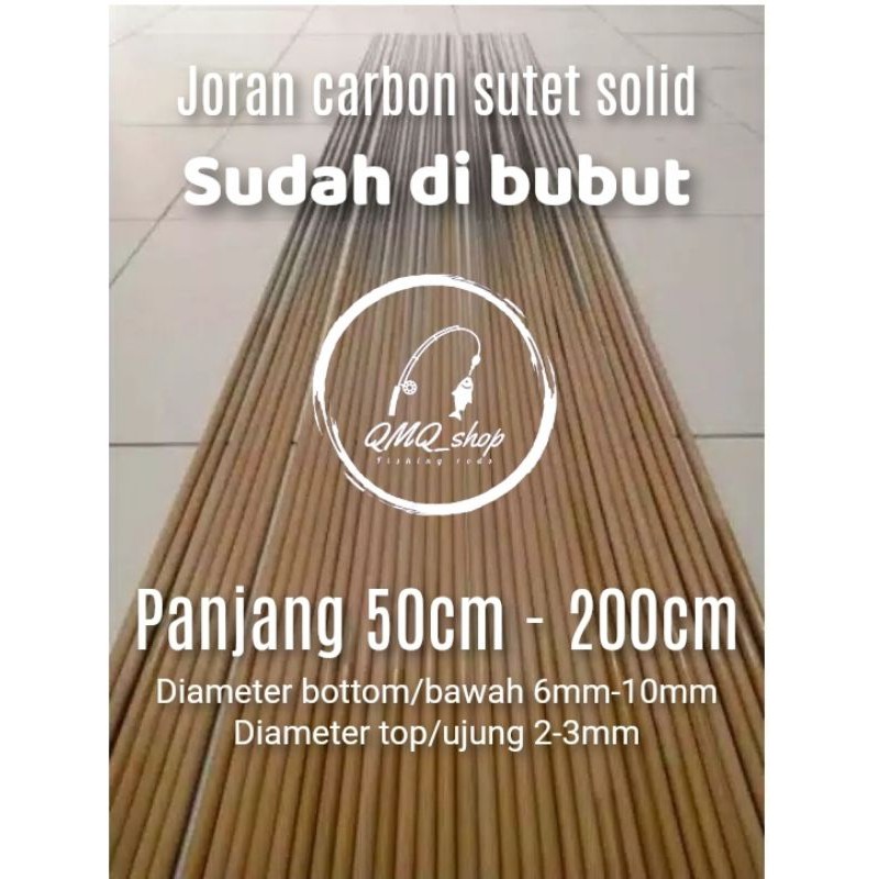 carbon sutet solid bubut 50-200cm