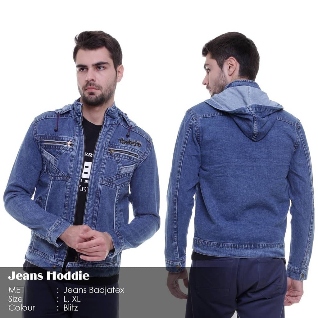 JAKET JEANS HOODIE / ORIGINAL JAKET JEANS THE BERY
