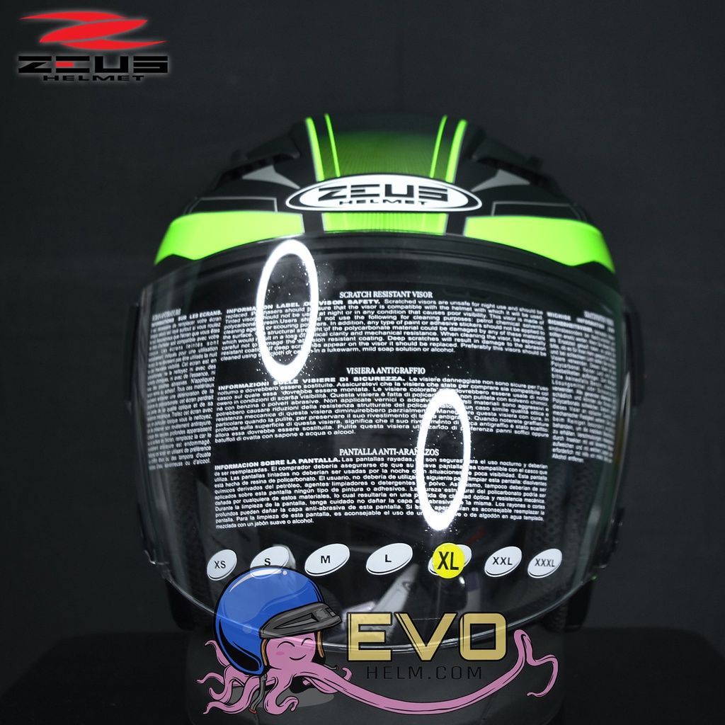 HELM ZEUS ZS-611 MATT BLK - TT18 YELLOW