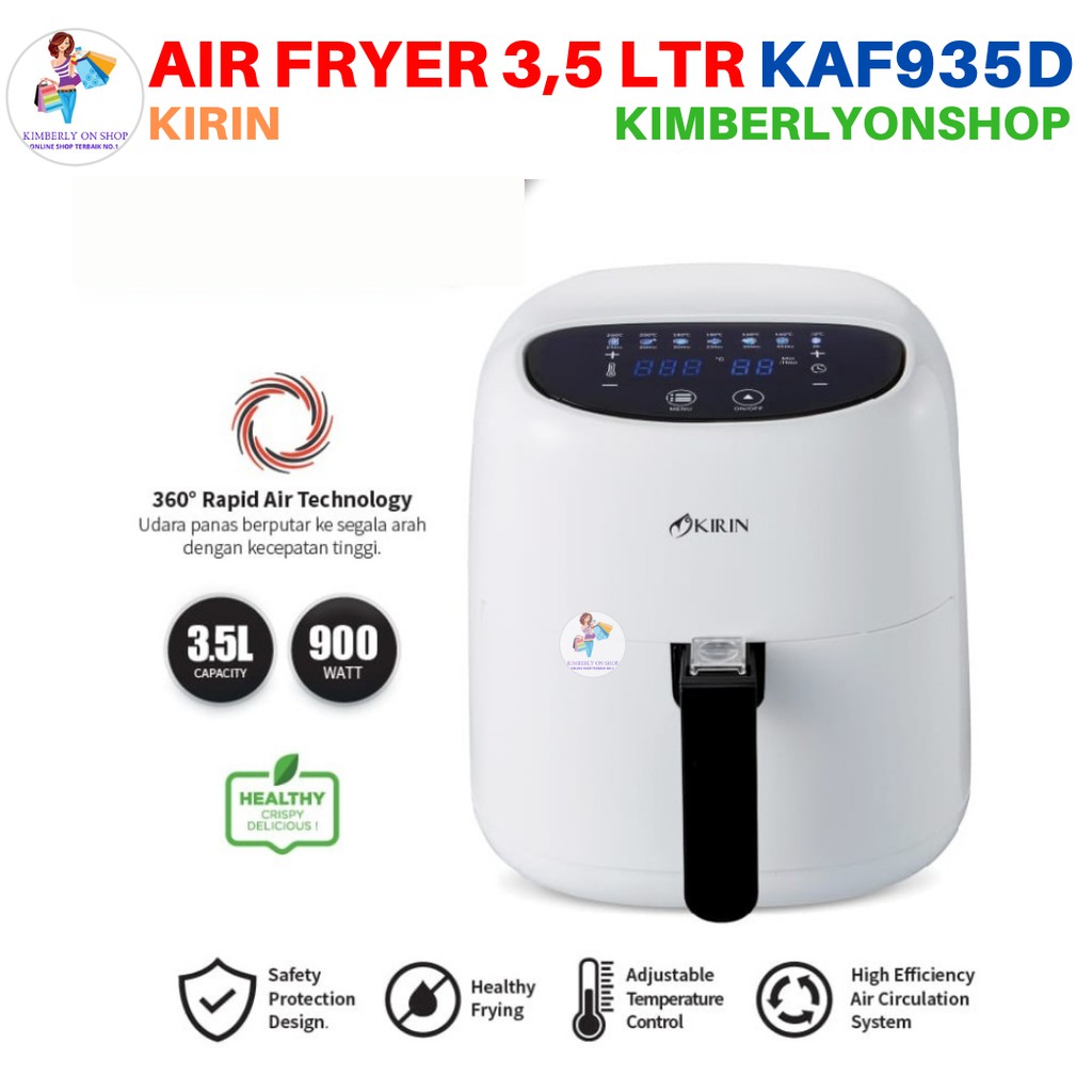 Digital Air Fryer 3,5 L 900W KAF 935D Alat Goreng