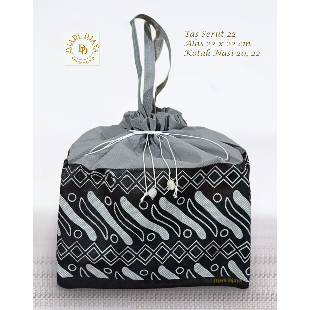 

Tas Hajatan Goodie Bag Serut 22 Batik SFM Abu2 Hitam