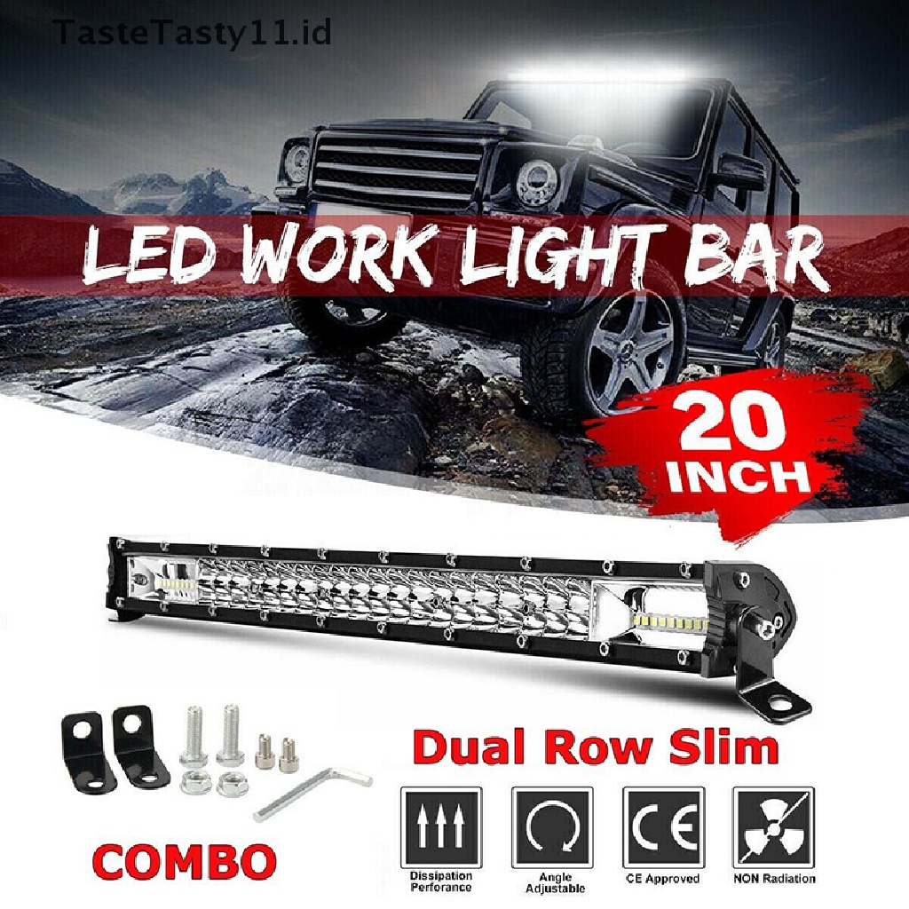 (Tastetasty) Lampu Sorot Led Dua Baris 20 &quot;1200W Untuk Truk Suv Atv 22&quot;